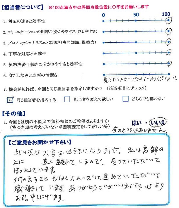 お礼申し上げます