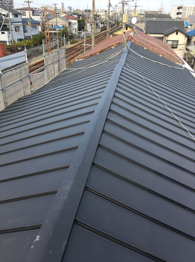 堺市文化住宅　屋根葺き替え工事