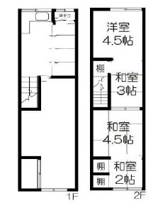 大阪市西淀川区花川2丁目165番3テラスハウス